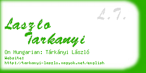 laszlo tarkanyi business card